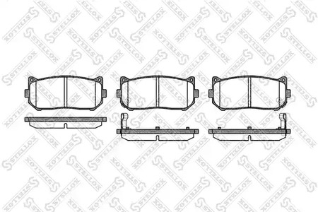 660 002-SX STELLOX Колодки дисковые задние